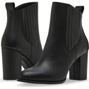 NWT Blondo Giada Waterproof Heeled Leather Boots, Black, Sz. 8.5